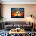 Puzzles for Adults 1000 Pieces - Stained Glass Tree on Sunset Jigsaw Puzzles 1000 Pieces - Challenging Jigsaw Puzzles for Game Nights, Vibrant Colors & Premium Quality