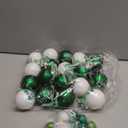 Hotop 18 Pcs St. Patrick's Day Ball Ornament Irish Green White Shamrock Tree Hanging Ornaments Decorations St. Patrick's Day Decor for for Home Xmas Tree Party Decor