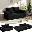 COMAX Futon Sofa Bed, Convertible Sofa Bed, Folding Boneless Couches, 59 Inch