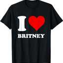 Red Heart I Love Britney T-Shirt L