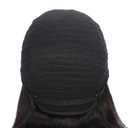 Straight Bob Wig with Bangs Human Hair Glueless 2X4 Lace Bob Wig with Black Highlights, Ready to Go Short Wigs For Women 180 Density (Breathable Cap) (Highlights-10inch, 2X4)