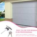 Garage Door T-Handle Replacement Lock, Shed Door Lock T Handle for Garage Door Locking with 2 Keys for Shed, Gate, Barn, Garage, Chicken Coop Door Lock and More (14X10CM, Silver)