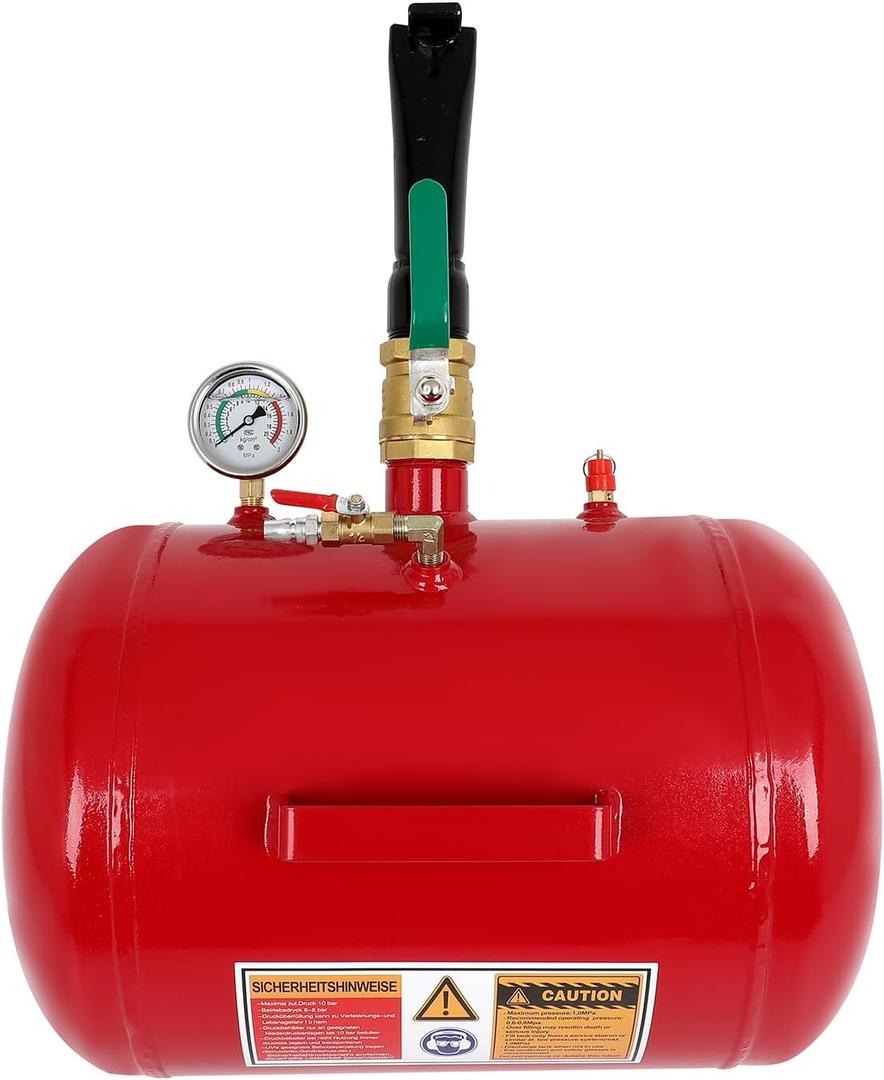 SCITOO 7.5 Gallon Vehicle Air Tire Bead Seater 145 PSI Blaster Tool Seating Inflator Truck ATV - Red