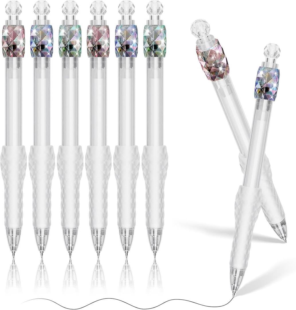 8 Pcs Ballpoint Pens - 1.0mm Fidget Rotating Black Ink Fine Point Smooth Writing - Soft Grip Quick-dry Ball Point Click Pens for Journaling, Cute School & Office Supplies for Women Men