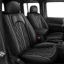AOMSAZTO Seat Covers Custom Fit for Jeep Gladiator 2020-2024 2025 Breathable Leather Truck Car Seat Covers Full Set (Black)