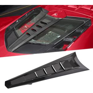 Rear Split Window Applique,Carbon Fiber Pattern Car Rear Hatchback Louver Molding Trim Panel Exterior Accessories for Corvette C8 Stingray Z51 2020+ for C8 Z06/E-ray 2023+