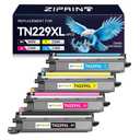 ZIPRINT TN229XL TN229 Toner 4 Pack Compatible Replacement for Brother TN229XL TN 229 Toner Cartridges for MFC-L3780CDW HL-L3280CDW MFC-L3720CDW HL-L3220CDW HL-L3300CDW HL-L3295CDW Printer