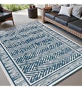 Outdoor Rug-8x10 ft Waterproof Patio Rug-Reversible Outdoor Carpet Plastic Straw Outside Rug-Camping Mat for RV Porch Balcony