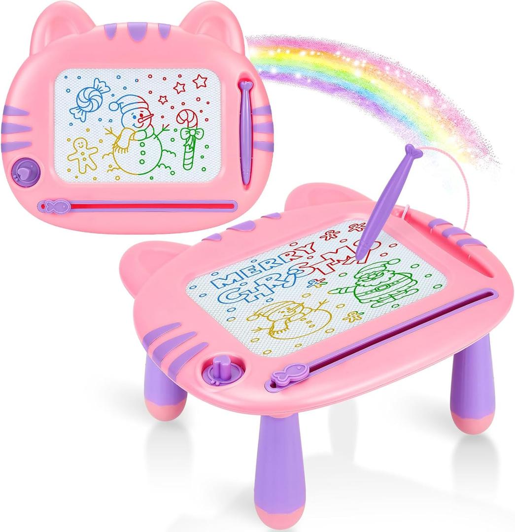 Toddler Toys,Toys for 3-4 Year Old Girls,Magnetic Drawing Doodle Board for Toddler 3,Learning Educational Baby Kids Toys for 3 4 5 6 Year Old Girl,Girl Toys Christmas Birthday Gifts (Pink)