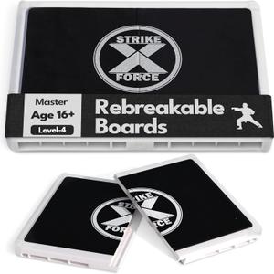 Rebreakable Punching Board, Taekwondo Karate and Martial Arts Board, Karate Breaking Board for Kids and Adults, Boxing Equipment and Karate Breaking Board (Black/Difficulty-4)