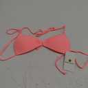 Body Glove Smoothies Baby Love Solid Molded Cup Triangle Push Up Bikini Top Swimsuit (Small, Coral)