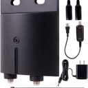 GE Pro Outdoor Antenna Amplifier, Low Noise Antenna Signal Booster, Clears Up Pixelated Low-Strength Channels, Supports HD Smart TV VHF UHF  42179 (Black)