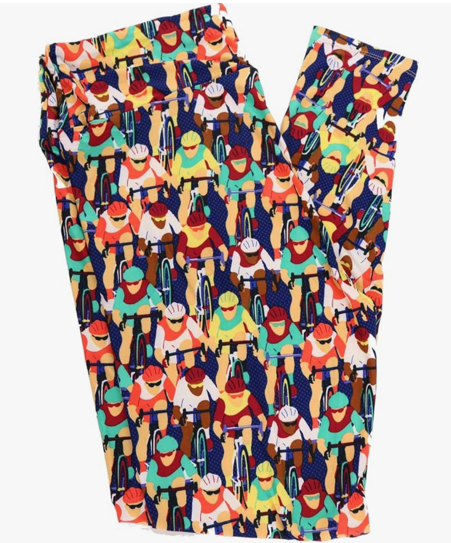 LuLaRoe Multi Modern Leggings, Women's, Unique Patterns, Low Rise, Size TC 12-18, Pack Of 2