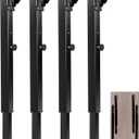 Folding Adjustable Square Table Legs 4 PCS, Adjustable Height 25- 34 DIY Desk Legs, Foldable Furniture Legs Set for Outdoor Camper, RV, Coffee Dinner Table, Tabletops, Kitchen