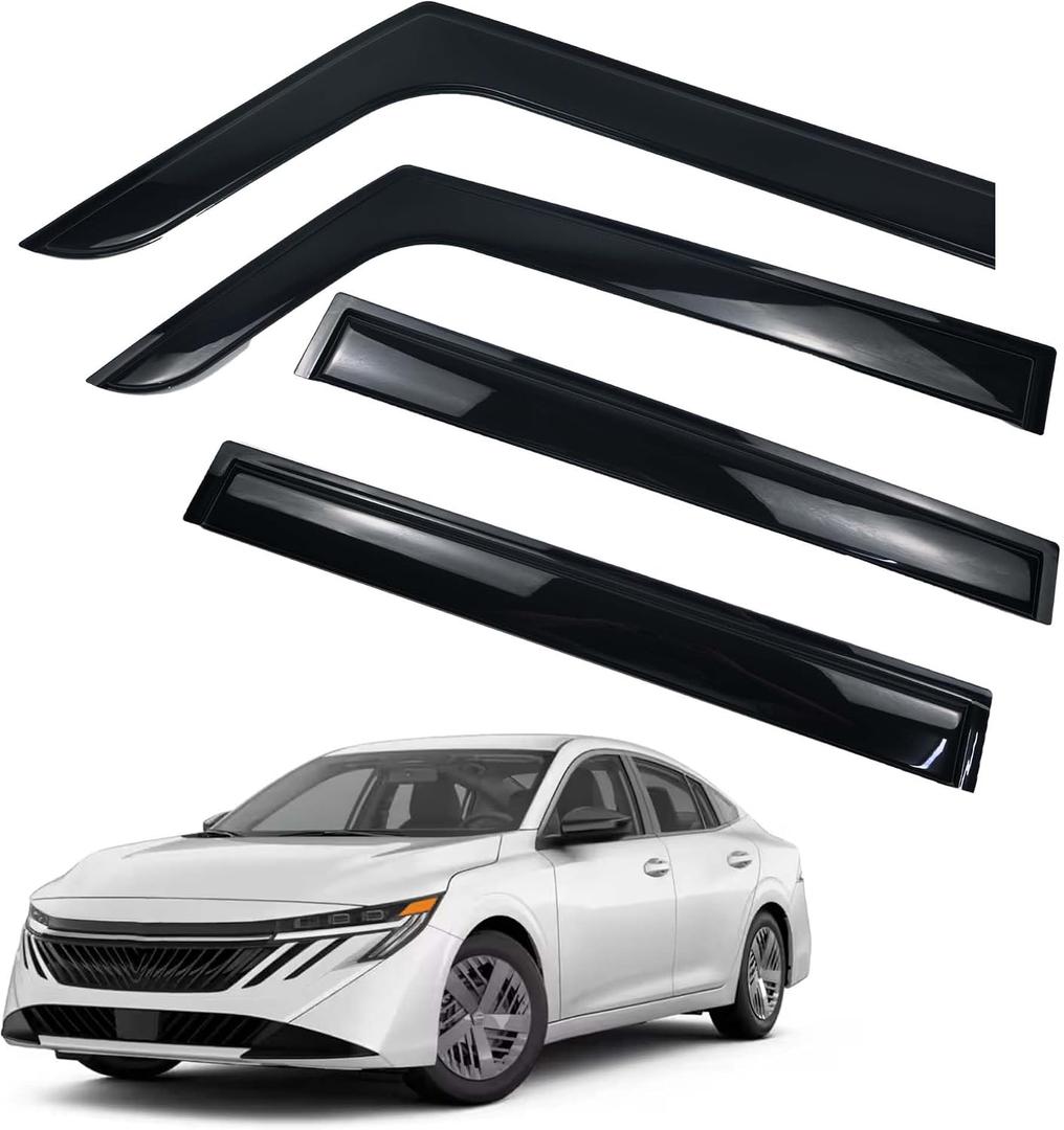 Window Rain Guards Compatible with 2026 Nissan Sentra Window Visors Vent Wind Deflectors All Weather Sediment Protection Compatible with Nissan Sentra Accessories 2026