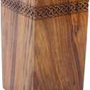 Vintage Casino Playing Card with Rolling Dice Wooden Urns box for Human Ashes Male female adult Burial Funeral Urn Box ((Medium [9.5X5.5] 180 Cubic INCHES))