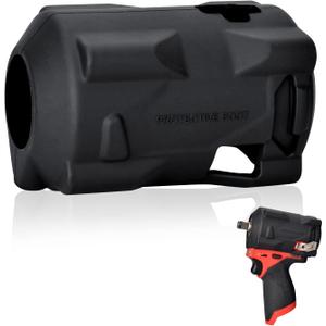 49-16-2554 M12 Fuel Impact Driver Protective Boot Cover, Fit for Milwaukee M12 Fuel 1/2 (2555-20, 2555P-20) & 3/8 Stubby Impact Wrenches (2554-20)