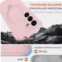 for Galaxy S26 Case with Stand, Slim Liquid Silicone Phone Cases for Samsung Galaxy S26 Compatible with MagSafe, Full Camera Protection Magnetic Kickstand Cover Case for Samsung S26, Pink