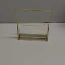 Feyarl Gold Glass Brochure Holder 8.5 x 11 Business Pamphlets Booklets Holder Flyer Trifold Display Stand for Office Tabletop CountertopTrade Show Exhibitions Magazines Menu Journals Literatures