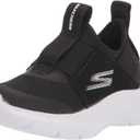 Skechers Boy's Skech Fast Sneaker (5 Toddler, Black/White)