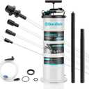 DURATECH 6.5L Oil Extractor Pump Pneumatic/Manual, Fluid Extractor with Pipe Storage Units, Oil Vacuum Pump Extractor with Comprehensive Accessories, Automotive Oil Extractor for Oil Change