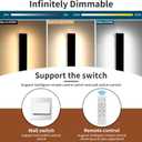 Outdoor Long Wall Light, 59inch LED Wall Mounted Sconces, 3000K-6000K Dimmable, Modern Lighting Fixture IP65 Waterproof Exterior Wall Light for Courtyard, Hallway, Garage with Remote Control