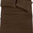 Utopia Bedding King Bed Sheets Set - 4 Piece Bedding - Brushed Microfiber - Shrinkage and Fade Resistant - Easy Care (King, Brown)