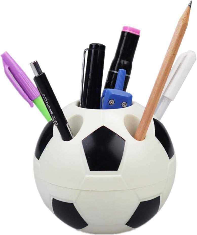 Creative Football Pen Holder Desktop Soccer Shape Style Design Pencil Container Desktop Organizer Container Table Decor for Kids Gifts