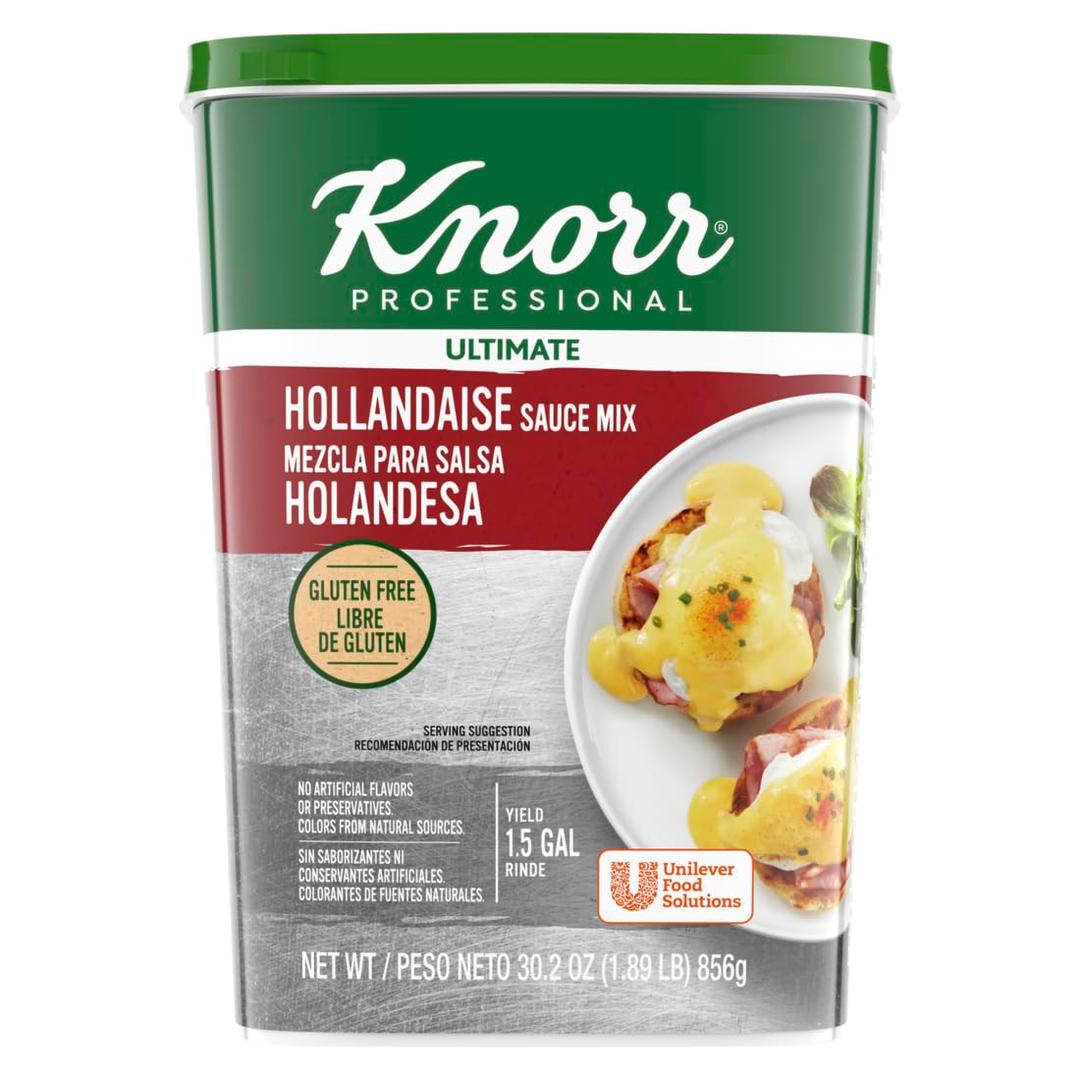Knorr Professional Ultimate Hollandaise Sauce Mix Vegetarian, Gluten Free, No Artificial Flavors or Preservatives, No added MSG, 30.2 oz, Pack of 4