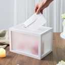 AW BRIDAL Frosted Wedding Card Box for Reception, 10.5"x7"x7" Money Envelope Box Holder for Graduation Honeymoon Fund, Gifts for Bridal Shower Birthday Party