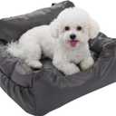 PEQULTI Portable Dog Car Seat Booster Seat for Small Medium Dogs, Large