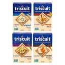 Triscuit Whole Grain Wheat Crackers 4 Flavor Variety Pack, Lunch Snacks, Bulk Snack Crackers, 4 Boxes, EXP 23/SEP/2025