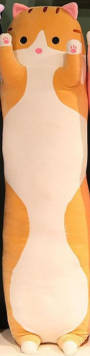Long Cat Plush Pillow Soft Cat Hugging Pillow Stuffed Animal Pillow Cute Kitty Throw Pillow Gift for Boys Girls(90cm/35.43inch,