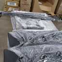 GarveeHome Extendable Dining Table Set for 4-6, Rectangle Large Extendable Kitchen Table with 2 Upholstered Benches & Metal Corner Protect for Dining, Apartment, Space Saving, Marble White