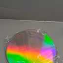 Kosiz 50 Pcs 11.5'' Iridescent Round Paper Placemats Disposable Holographic Party Table Decoration for Dining Iridescent Decorative Placemat for Mermaid Themed Birthday or Wedding Banquet Party