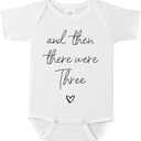 And Then There Were Three Funny Pregnancy Announcement Infant Baby Onesie, Baby Announcements Ideas for Family