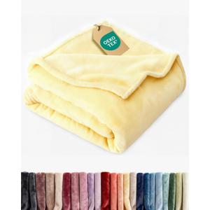 Ultra Soft Fleece Blanket Throw Size - Flannel Fleece Luxury Throw Blanket - Lightweight for Couch Bed Chair - Thick, Warm & Breathable - All Season Cozy Anti-Static Microplush Bedding, Yellow
