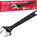 SEDY 12-Inch Adjustable Wrench, Black Oxide Finish Wide Jaw Spanner with Inch/Metric Scale, Premium Drop Forged Steel for Automotive Plumbing and Household Repairs
