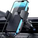Qifutan Phone Mount for Car Vent [Upgraded Metal Clip] Cell Phone Holder Car Hands Free Cradle in Vehicle Car Phone Holder Mount for Smartphone, iPhone, Cell Phone Automobile Cradles Universal