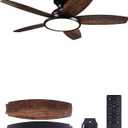 VONLUCE Ceiling Fans with Lights, 42 Inch Ceiling Fan and Remote, Full-spectrum LED Light, 3CCT, 6-Speeds Noiseless Reversible DC Motor, Modern Flush Mount Ceiling Fan for Farmhouse Bedroom Indoor