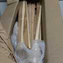 Wesiti Large Nativity Scene Baby Jesus Wooden Manger Decor with Natural Hay Wooden Christmas Religious Nativity Scene 19 Inch Decoration Cradle Backdrop Accessory for Indoor Outdoor Home Decor