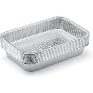Weber Aluminum Drip Pans, 7.5 x 5 Inch, Set of 10