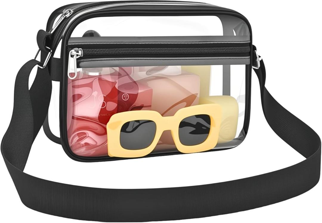 MAY TREE Clear Bag for Stadium Events Clear Messenger Bag Suitable for Concert Outfits and Sports Events
