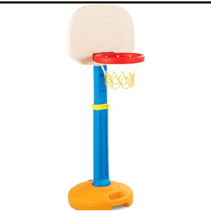 Blue Portable Indoor Basketball System - Adjustable Height, Polycarbonate Backboard, Easy Assembly - Maximum Height 63 Inches