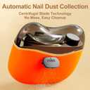 Electric Nail Clipper with Polishing  2-Speed Automatic Nail Clippers for Adults, Seniors, Men & Women  Safe Fingernail Trimmer, Rechargeable (Not for Toenails, Orange)