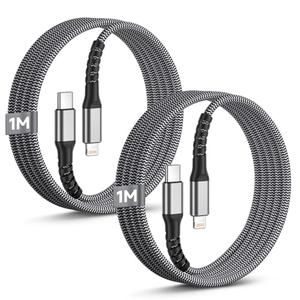 USB C to Lightning Cable 3ft 2Pack,[Apple Mfi Certified] iPhone Charger Cord Braided Type c Lightning Cable Fast Charging,Power Delivery USB C iPhone Cable Cord Wire for iphone 14/13/12/X/SE/8/6/i-Pad
