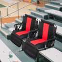 Stadium Seats for Bleachers Portable Bleacher Chairs W/Cushion, 17.3" H x 17.3" W x 15.1" D