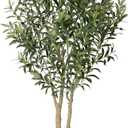 Artificial Olive Tree 6FT Tall, Faux Plants Indoor - Fake Plant with Lifelike Leaves,White Planter - Large Fake Olive Trees for Home Living Room Office Bedroom Floor Decor
