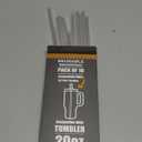 ALINK 10 Pack Reusable Clear Straws for Stanley 20 oz 14oz Tumbler, Tritan Hard Plastic Straws for Yeti Rtic 30oz 25 oz 26 oz 20 oz Tumbler, Mason Jar 16oz Venti Cup with Brush