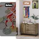 Wall-Mounted Medal Hooks Display Organizer 2 Pack-14 L-Shaped Metal Hooks with Engraved Never Give Up Wood Plaque | Medal Hanger Display for Sports, Race Bibs, Necklaces & Keys (Black, Never Give Up)